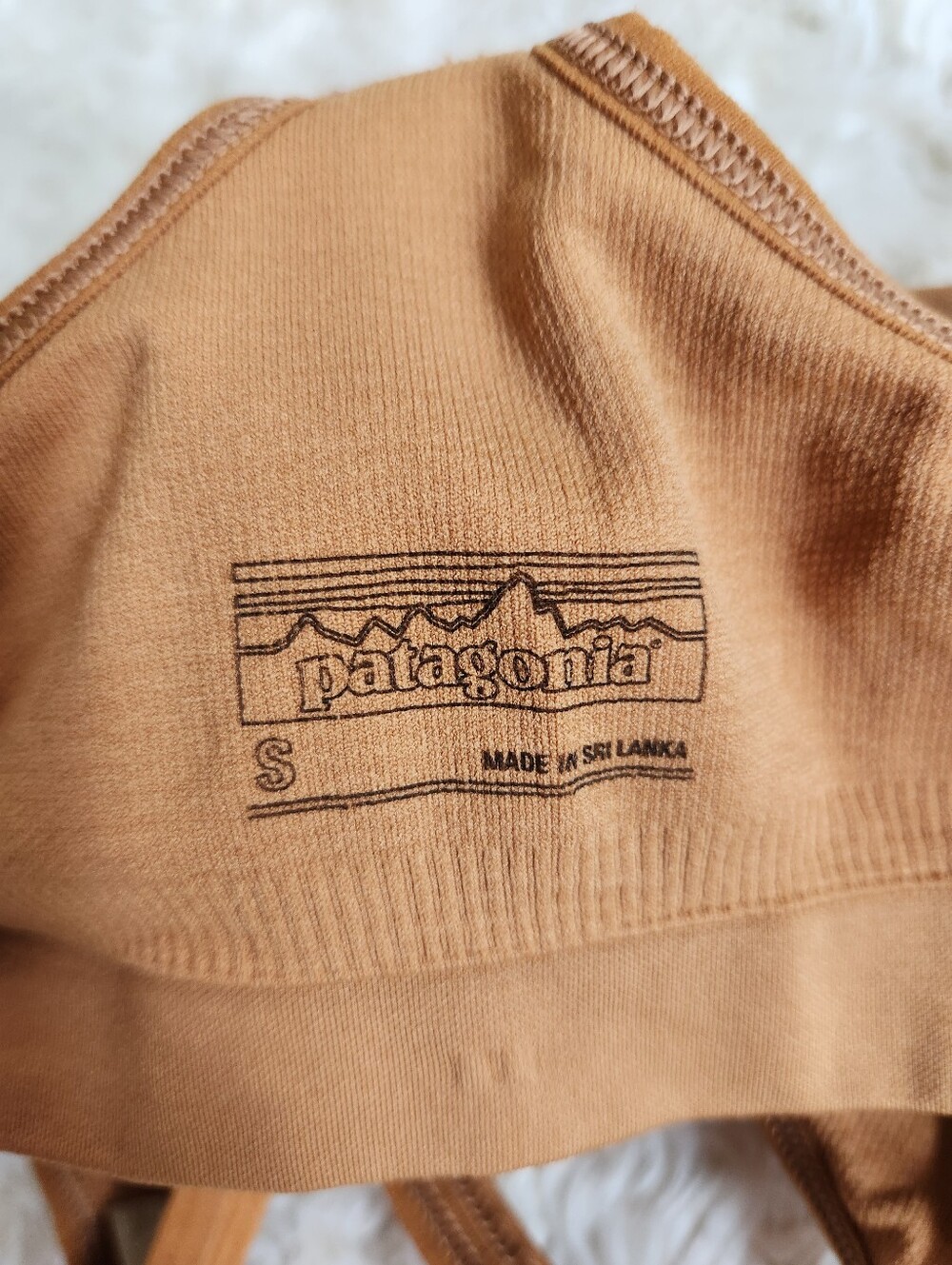 Patagonia Barely Bra Mustard Tan Size Small - Picture 3 of 8